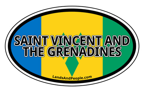 Saint Vincent and the Grenadines Flag Car Bumper Sticker