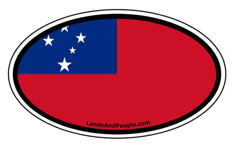 Samoa Flag Car Bumper Sticker