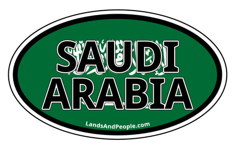 Saudi Arabia Flag Sticker Oval