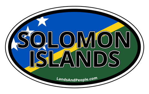 Solomon Islands Flag Car Bumper Sticker Decal