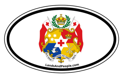 Tonga Coat of Arms Car Bumper Sticker Decal