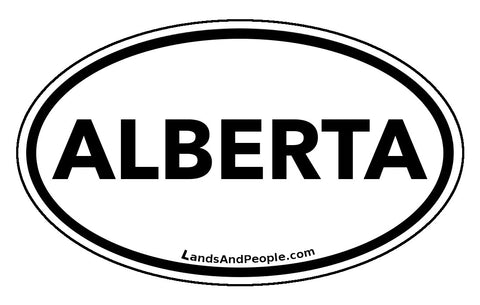 Alberta Province Car Bumper Sticker Vinyl Oval