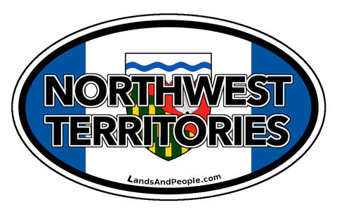 Northwest Territories Flag Car Bumper Sticker Vinyl Oval