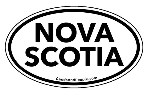 Nova Scotia Province Car Bumper Sticker Vinyl Oval