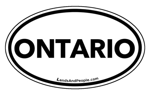 Ontario Province Car Bumper Sticker Vinyl Oval