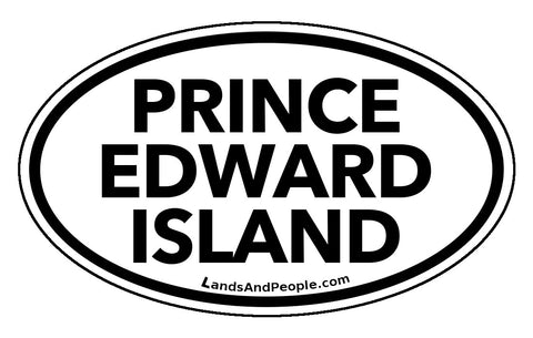 Prince Edward Island Province Car Bumper Sticker Vinyl Oval