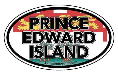 Prince Edward Island Province Flag Car Bumper Sticker Vinyl Oval
