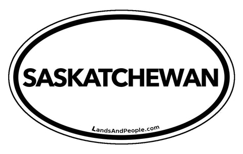 Saskatchewan Province Car Bumper Sticker Vinyl Oval