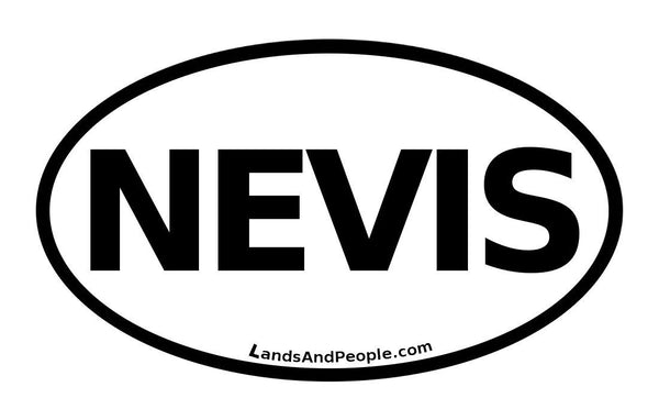St. Kitts and Nevis Vinyl Sticker Oval for Cars – Lands & People