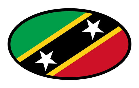 Saint Kitts and Nevis Flag Car Bumper Sticker Decal