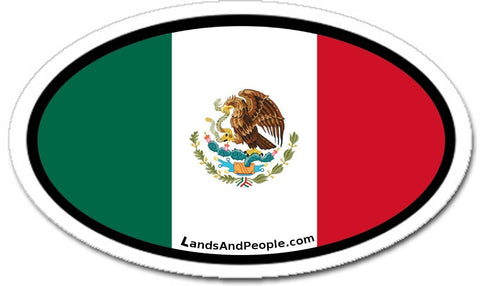 Mexico Flag Car Bumper Sticker Decal