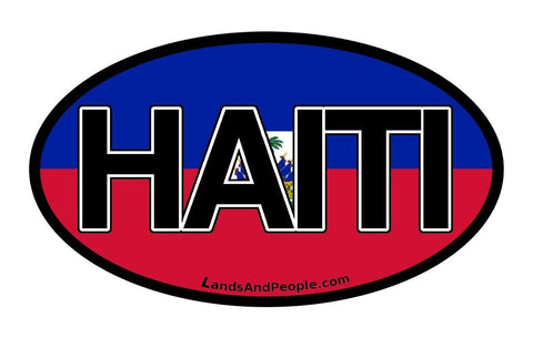 Haiti Flag Car Bumper Sticker Decal