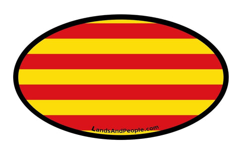 Catalunya Catalonia Catalan Flag Sticker Oval