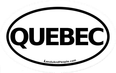 Quebec Car Bumper Sticker Decal Oval