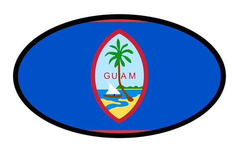 Guam Flag Car Bumper Sticker Decal
