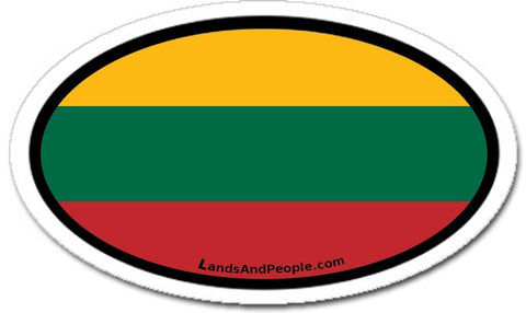 Lithuania Flag Sticker Oval