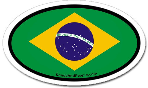 Brazil Flag Car Bumper Sticker Decal