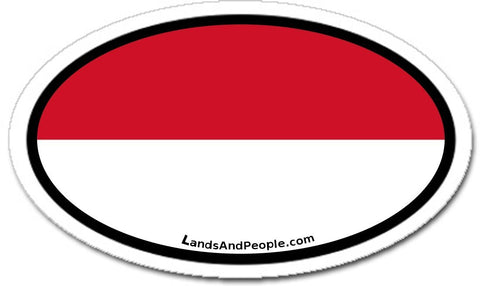 Indonesia Flag Sticker Oval