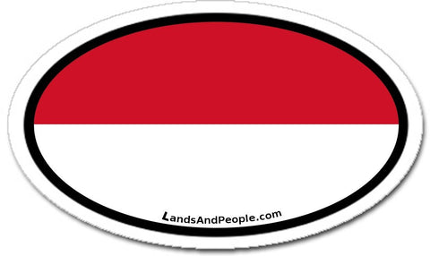 Monaco Flag Sticker Oval