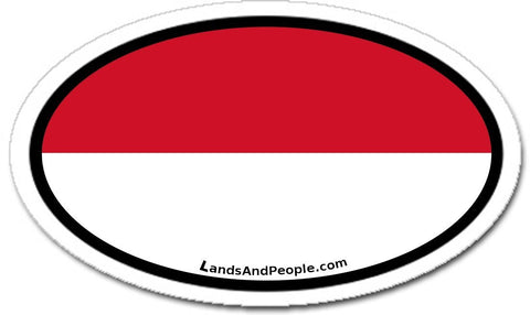 Monaco Flag Sticker Oval