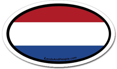 Netherlands Dutch Holland Flag Sticker Oval