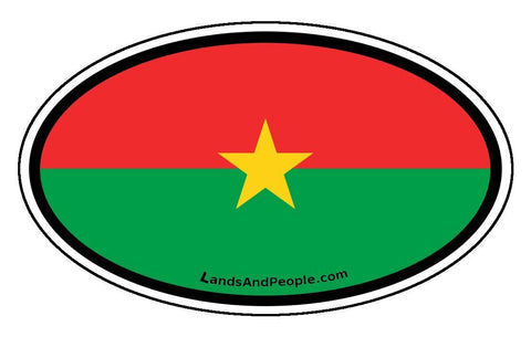Burkina Faso Flag Sticker Oval