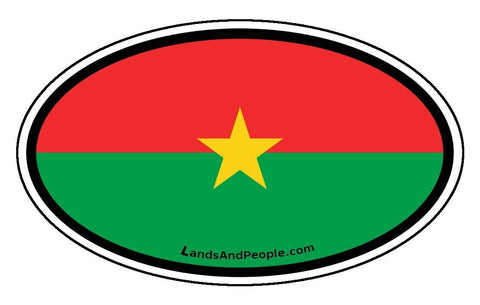 Burkina Faso Flag Sticker Oval