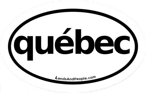 Québec Car Bumper Sticker Vinyl Oval