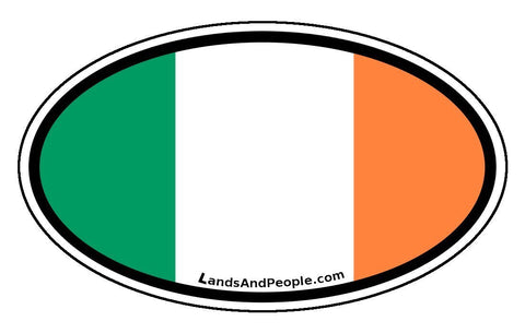 Ireland Irish Flag Car Bumper Sticker Decal Oval