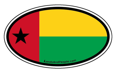 Guinea Bissau Flag Sticker Oval