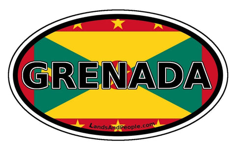 Grenada Flag Car Bumper Sticker Decal