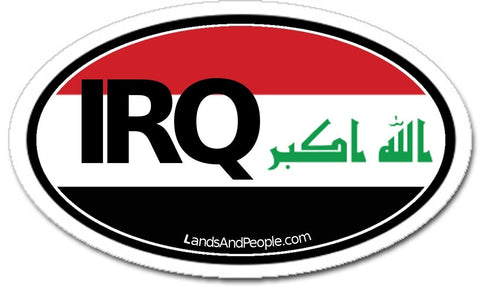 IRQ Iraq Sticker Oval