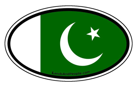 Pakistan Flag Sticker Oval