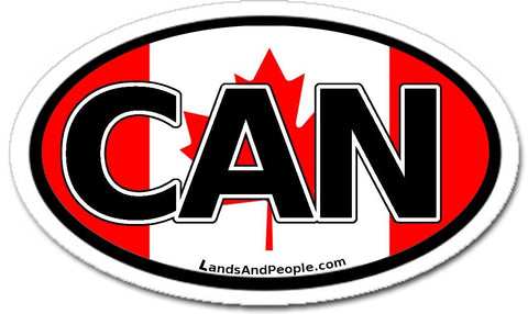 CAN Canada Car Bumper Sticker Decal