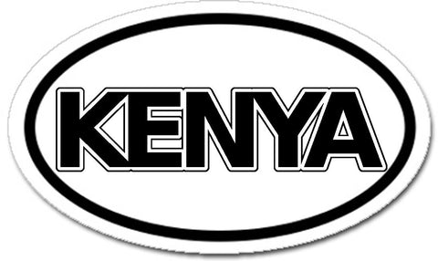 Kenya Car Bumper Sticker Decal Oval