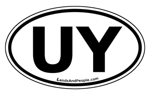 UY Uruguay Car Bumper Sticker Decal