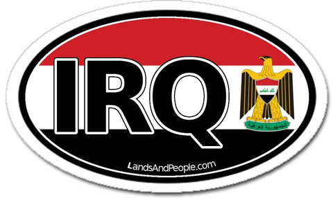 IRQ Iraq Sticker Oval