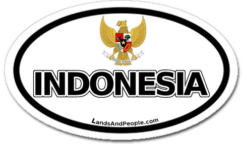Indonesia Garuda National Emblem Sticker Oval