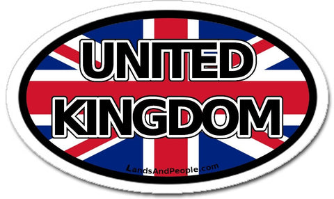 United Kingdom Flag Sticker Oval