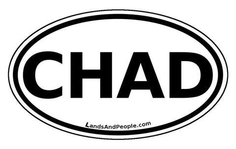 Chad Sticker Oval Black and White