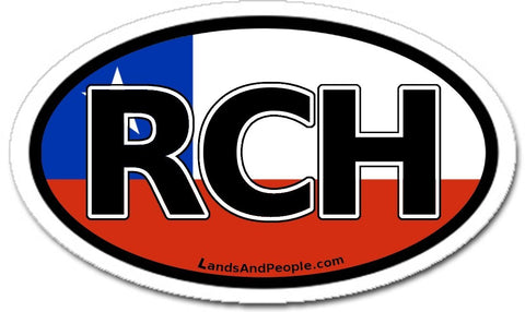 RCH República de Chile in Spanish Car Bumper Sticker Decal