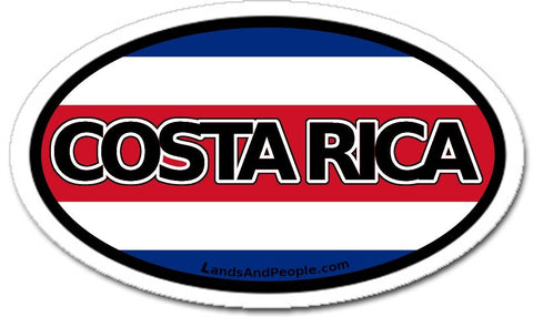 Costa Rica Flag Car Bumper Sticker Decal