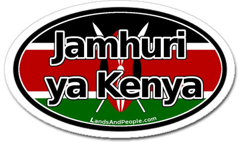 Jamhuri ya Kenya Republic of Kenya in Swahili Car Sticker