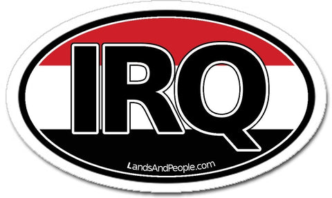 IRQ Iraq Sticker Oval