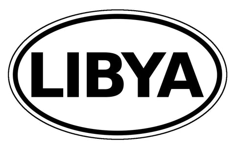 Libya Car Bumper Sticker Decal Oval