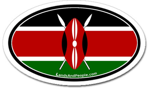 Kenya Flag Car Bumper Sticker Decal
