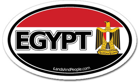 Egypt Car Bumper Sticker Decal Oval