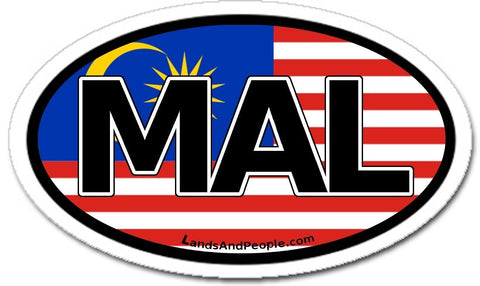 MAL Malaysia Sticker Oval