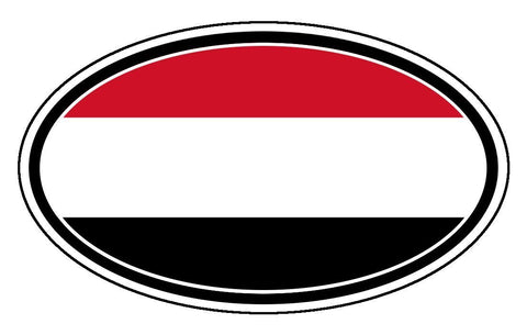 Yemen Flag Sticker Oval