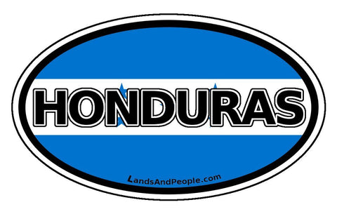 Honduras Flag Car Bumper Sticker Decal